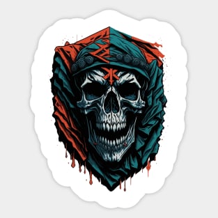 Arabic Skull Face Sticker